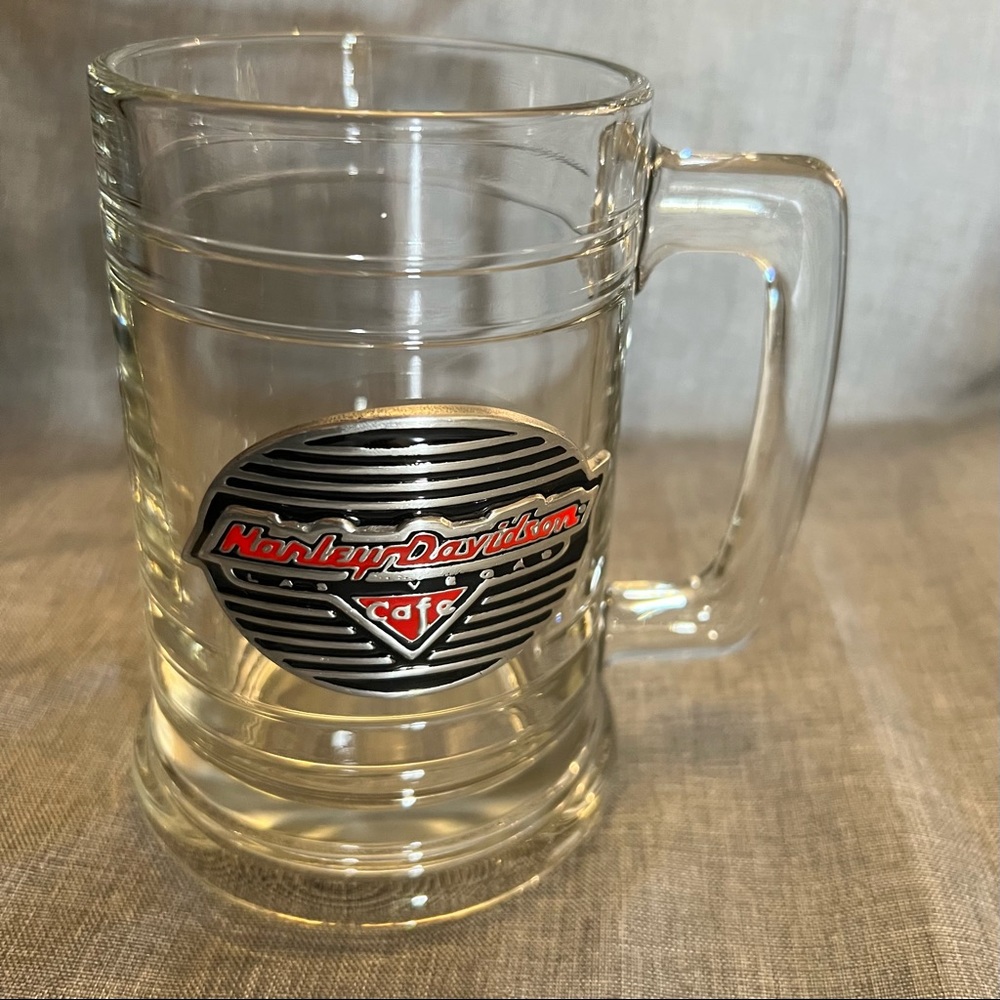 Harley-Davidson Beer Glass Mug Stein Pewter Logo Las Vegas Cafe Limited Edition